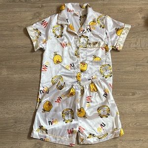 Matching Satin Garfield Pyjama Set